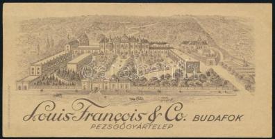Louis Francois & Co. Budafok pezsgőgyártelep illusztrált számolócédula