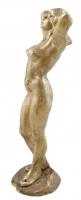 Jelzés nélkül: Női akt szobor. Fém 36 cm
