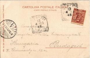 1903 Venezia, Venice; Rio delle Maravegie / canal, boat. Dr. Trenkler Co. 8196. (EK)