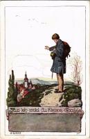 1912 Nun leb wohl du kleine Gasse / German patriotic art postcard, farewell to the hometown s: E. Kutzer (EK)