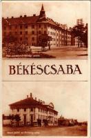 1939 Békéscsaba, MÁV osztálymérnökségi palota, vasúti szálló az Andrássy úttal. Mágeri Ferenc kiadása