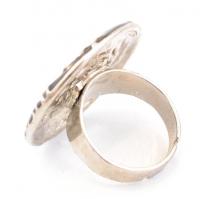 Extravagáns bizsu gyűrű, állítható méret, jó állapotban, d: 3 cm