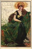 Lady. Italian art postcard. Anna & Gasparini 467-5. s: T. Corbella (EB)