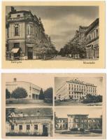 Esztergom, utca, Földmívesszövetkezet főáruda, Bányamunkások otthona, Várfalak, Király Albert turist...