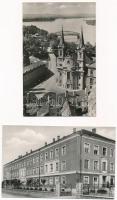 Esztergom, Tábor, Bányász szálló, Vízivárosi templom, Dunahíd, Technikum - 5 db modern képeslap (Kép...