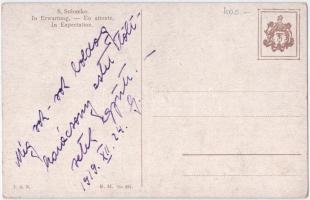 1919 In Erwartung / In Expectation. Lady art postcard. T.S.N. R.M. No. 227. s: S. Solomko