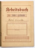 cca 1940 Német munkakönyv / German Labour pass
