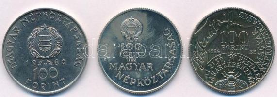 1980. 100Ft Ni "Szovjet-magyar közös űrrepülés" + 1983. 100Ft alpakka "Széchenyi Istv...