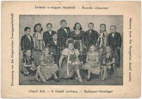 Budapest XIV. Városliget, Liliputi falu, a törpék színháza. Emlékül a magyar törpéktől! (EB)