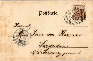 1899 Cat with Krampus. Lichtdruck von Max Jaffé Nr. 83. s: E. Döcker jun. (fl)