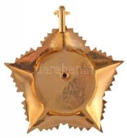 1984. "Április Negyedike Érdemrend" aranyozott, zománcozott Br kitüntetés mellszalag nélkü...