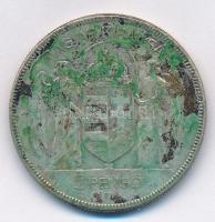 1930. 5P Ag "Horthy jobbra" T:3- patina Adamo P8