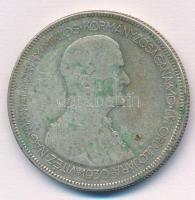 1930. 5P Ag "Horthy jobbra" T:3 patina Adamo P8