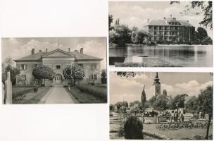 Hajdúszoboszló, gyógyfürdő bejárata, strand, Diósgyőri dolgozók, bányász és SZOT üdülő, Fő tér - 6 d...