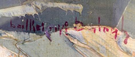 Balkányi-Balogh jelzéssel: Virágok. Olaj, vászon, üvegezett fa keretben, 50x40 cm