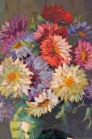 Balkányi-Balogh jelzéssel: Virágok. Olaj, vászon, üvegezett fa keretben, 50x40 cm