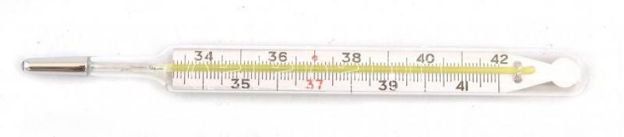 Régebbi higanyos lázmérő, h: 12,5 cm