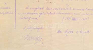 1916 M. kir. 5. honvéd lovashadosztály 127. sz. hadosztályparancsnoksági parancs, kézzel írt, br. Ap...