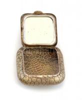 Párizs- Eiffel-torony, fém tükrös szelence, jó állapotban, 4,5×4,5 cm