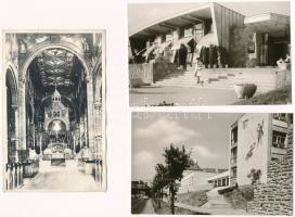 Pécs, Olympia étterem, Tanárképző főiskola, Újmecsekalja Kisvendéglő, új városrész, - 7 db modern Ké...