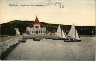 1928 Révfülöp, Hajóállomás és csónakkikötő
