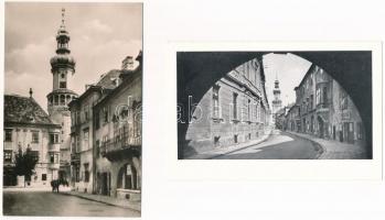 Sopron, Előkapu, Lövér üdülő, Stornó ház, Tűzotony, Lenin körút, Kolostor utca - 5 db modern Képzőmű...