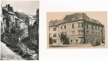 Sopron, Széchenyi tér, Postapalota, Pedagógus Szakszervezet üdülője, Szentlélek templom, Festő köz -...