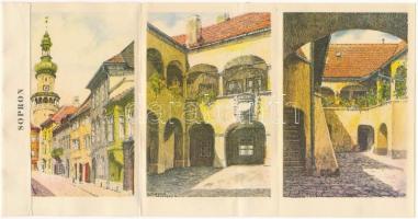 Sopron, Képzőművészeti Alap Kiadóvállalat leporello 6 képpel
