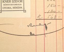 cca 1922 Kner Izidor aláírása levélkivágáson