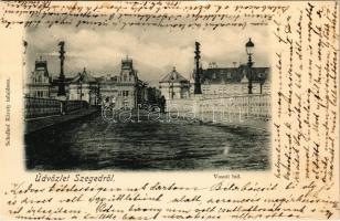 1899 Szeged, Vasúti híd. Schulhof Károly tulajdona