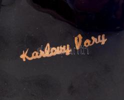 Karlovy Vary, 3 db kerámia kiöntő, jelzés nélkül, kis kopásnyomokkal, m: 10 és 15 cm, között