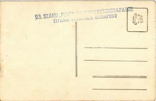 Légy résen! Cserkészek tíz parancsolata / Hungarian boy scout art postcard + "23. számú "F...