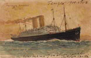 Hamburg-Amerika Linie Amerika Litho (Rb)