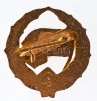 1957. "A Munka Vörös Zászló Érdemrendjével kitüntetett kollektívák jelvénye" aranyozott, z...