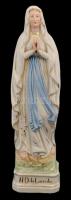 Lourdes-i Madonna, kézzel festett porcelán figura, kopásnyomokkal, m: 37 cm