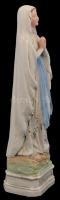 Lourdes-i Madonna, kézzel festett porcelán figura, kopásnyomokkal, m: 37 cm