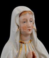 Lourdes-i Madonna, kézzel festett porcelán figura, kopásnyomokkal, m: 37 cm