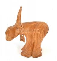 Fa rénszarvas figura, 12×14 cm