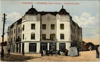 1917 Karánsebes, Caransebes; Korongi féle palota, Román kaszinó / Palatul Korongi, Casina Romana / palace, Romanian casino