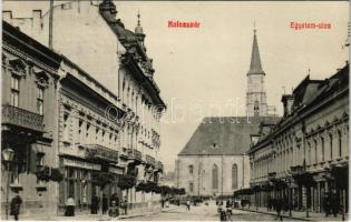 Kolozsvár, Cluj; Egyetem utca, Sámson Jakab és Sámson Izsák üzlete. fabritius Erik és Társa kiadása 115. / street, shops