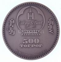 Mongólia 2019. 500T Ag "Mongóliai Gobi Medve" Swarowski kristályokkal, dísztokban, tanúsít...