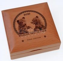 Mongólia 2019. 500T Ag "Mongóliai Gobi Medve" Swarowski kristályokkal, dísztokban, tanúsít...