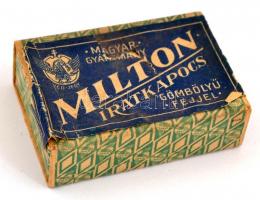 Milton Iratkapocs gömbölyű fejjel, papírdoboz, eredeti tartalommal, 4x6x2cm