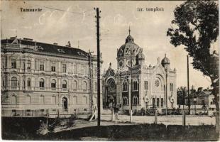1915 Temesvár, Timisoara; Izraelita templom. Polatsek kiadása / synagogue