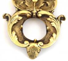 Réz tintatartó pótolt tejüveggel, h: 17 cm