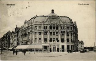 1914 Temesvár, Timisoara; Lloyd palota, kávéház / palace, cafe