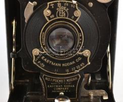 cca 1926 Kodak Eastman Pocket No. 1. fényképezőgép, Kodar 111 mm f/7.9 objektívvel, működőképes, jó ...