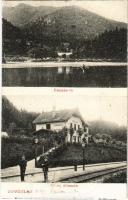 Tusnádfürdő, Baile Tusnad; Csukás tó, vasútállomás / railway station, Lacul Ciucas (lake) (r)