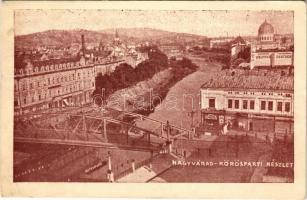 1940 Nagyvárad, Oradea; Malul Crisului / Körös-parti rész, híd, zsinagóga, Deutsch posztó áruháza, üzletek, étterem és söröző / Cris riverside, bridge, synagogue, shops, restaurant and beer hall, inn + "1940 Nagyvárad visszatért" So. Stpl. (fl)