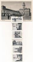 1941 Komárom, Komárnó; Klapka tér, városháza, Csonka üzlete, rendőr. leporellolap / square, town hal...